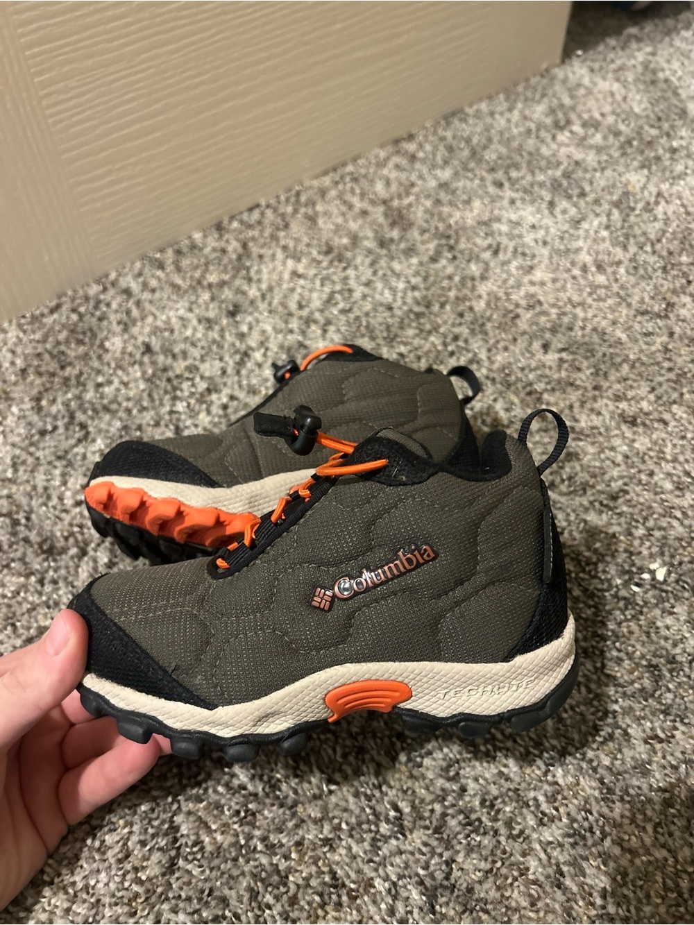 Columbia Kids' Olive Green & Orange Trail Sneakers